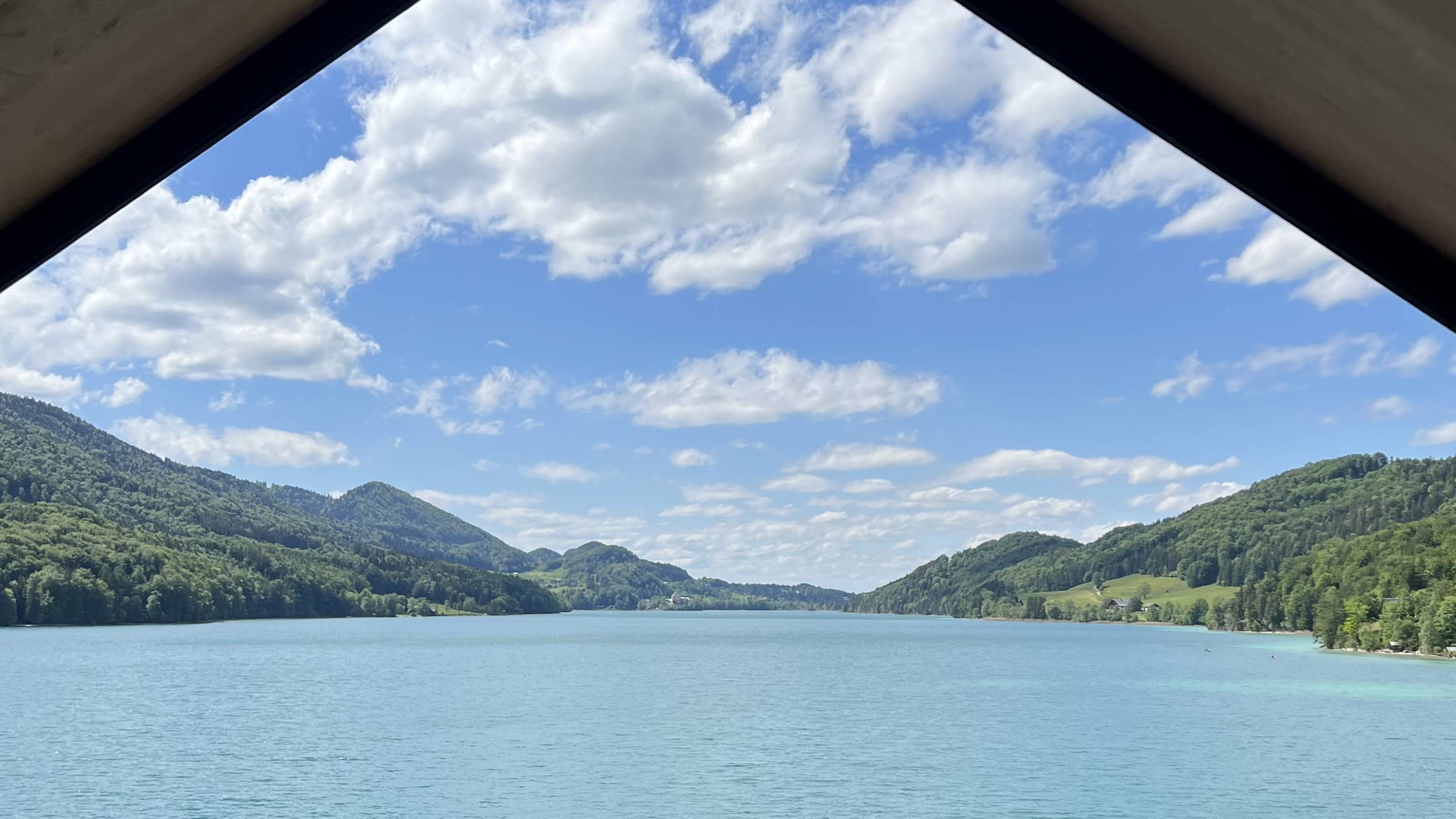 Aussicht auf den Fuschlsee von dem Dachgeschoss